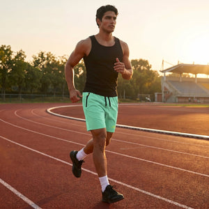 TACVASEN Mint Green Men's Quick Dry Lightweight Water Resistant Running Shorts