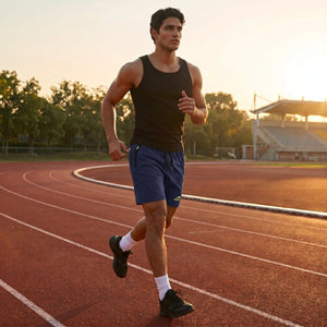TACVASEN Navy Men's Quick Dry Lightweight Water Resistant Running Shorts