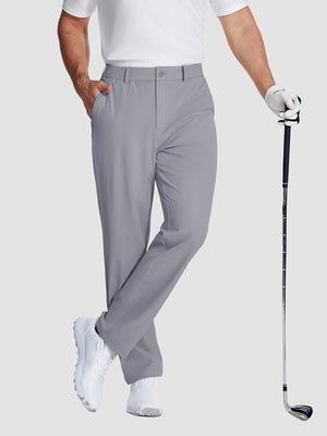 TACVASEN Light Grey Men's Quick Dry Straight Fit Golf Casual Pants