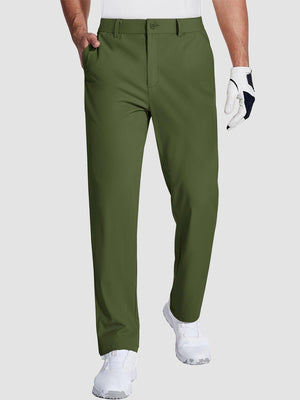 TACVASEN Army Green Men's Quick Dry Straight Fit Golf Casual Pants