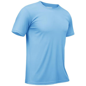 TACVASEN Waterfall Blue Men's Quick - Dry Sun Protection Rash Guard T-Shirts