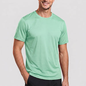 TACVASEN Mint Green Men's Quick - Dry Sun Protection Rash Guard T-Shirts