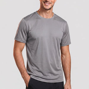 TACVASEN Light Grey Men's Quick - Dry Sun Protection Rash Guard T-Shirts