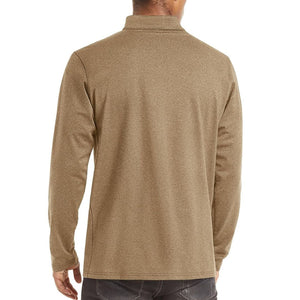 TACVASEN Khaki Men's Quarter Zip Thermal Fleece Lined Pullover Sweatshirt