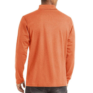 TACVASEN Orange Men's Quarter Zip Thermal Fleece Lined Pullover Sweatshirt
