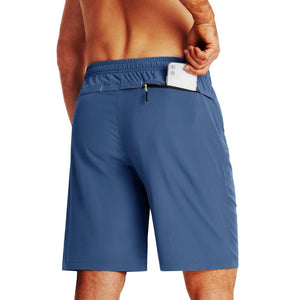 TACVASEN Black Men's Quick Dry Lightweight Water Resistant Running Shorts