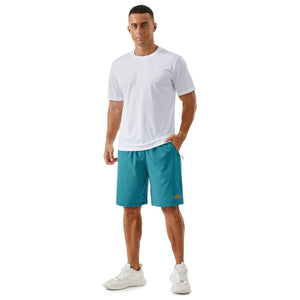 TACVASEN Lake Blue Men's Running Workout Shorts Quick Dry with Pockets