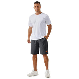 TACVASEN Dark Grey Men's Running Workout Shorts Quick Dry with Pockets