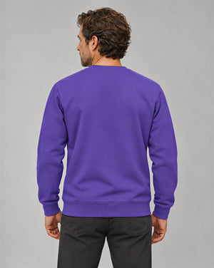 TACVASEN Purple Men's Sherpa Lined Sweatshirt Warm Heavyweight Fleece Pullover