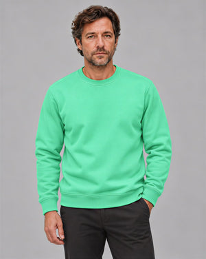 TACVASEN Mint Green Men's Sherpa Lined Sweatshirt Warm Heavyweight Fleece Pullover
