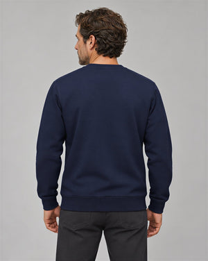 TACVASEN Navy Men's Sherpa Lined Sweatshirt Warm Heavyweight Fleece Pullover