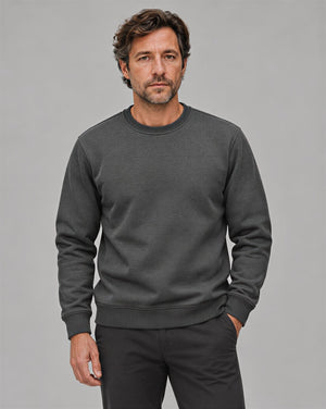 TACVASEN Dark Grey Men's Sherpa Lined Sweatshirt Warm Heavyweight Fleece Pullover
