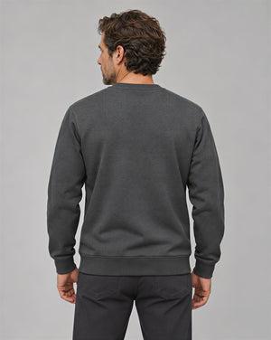 TACVASEN Dark Grey Men's Sherpa Lined Sweatshirt Warm Heavyweight Fleece Pullover