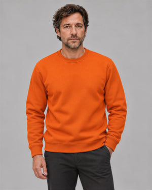TACVASEN Orange Men's Sherpa Lined Sweatshirt Warm Heavyweight Fleece Pullover