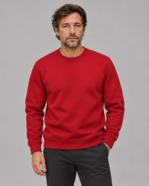 TACVASEN Tomato Red Men's Sherpa Lined Sweatshirt Warm Heavyweight Fleece Pullover
