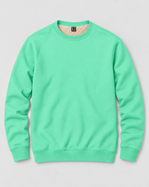 TACVASEN Mint Green Men's Sherpa Lined Sweatshirt Warm Heavyweight Fleece Pullover