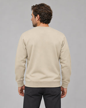 TACVASEN Light Khaki Men's Sherpa Lined Sweatshirt Warm Heavyweight Fleece Pullover