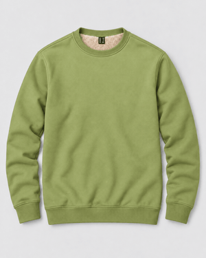 TACVASEN Emerald Green Men's Sherpa Lined Sweatshirt Warm Heavyweight Fleece Pullover