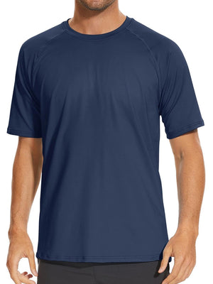 TACVASEN Navy Men's Short Sleeve UPF 50+ Sun Protection Shirts