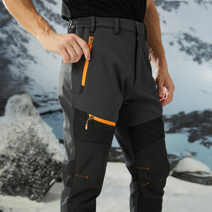 TACVASEN Grey Black Men's Snow Hiking Water - Resistant Ski Fleece Lined Pants