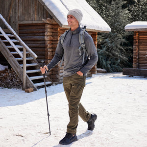 TACVASEN Black Men's Softshell Ski Tactical Military Hiking Pants