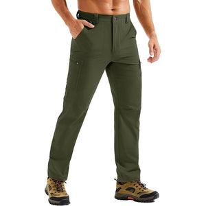TACVASEN Army Green Men's Stretch Quick Dry Hiking Cargo Pants