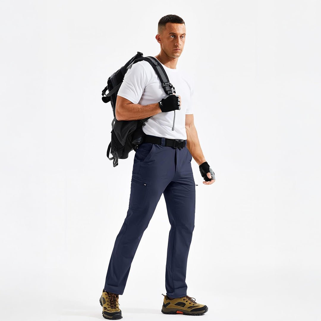 TACVASEN Navy Men's Stretch Quick Dry Hiking Cargo Pants