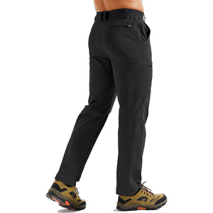 TACVASEN Black Men's Stretch Quick Dry Hiking Cargo Pants