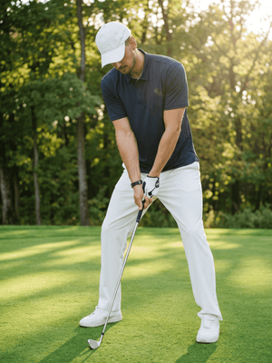 TACVASEN Navy Men's Summer Golf Polo Breathable Functional Shirt