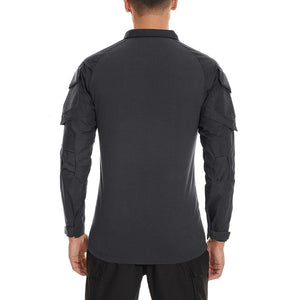 TACVASEN Dark Grey Men's Tactical Military Long Sleeves Shirt