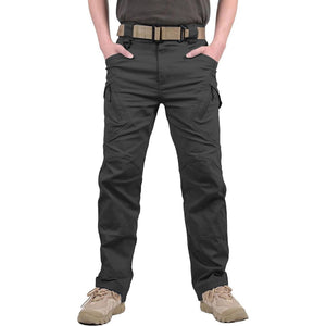 TACVASEN Gray Men's Tactical Cargo Pants Lightweight Stretch Cotton 9 Pockets Outdoor