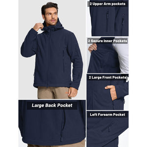 TACVASEN Army Green Men's Tactical Thermal Bomber Coats
