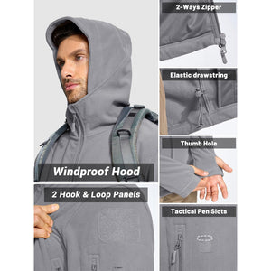 TACVASEN Army Green Men's Tactical Thermal Bomber Coats