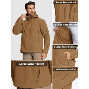 TACVASEN Army Green Men's Tactical Thermal Bomber Coats