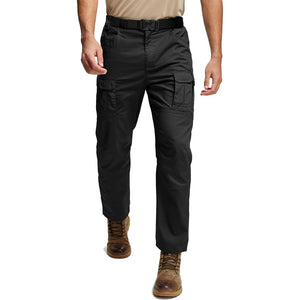 TACVASEN Black Tactical Ripstop Hiking Outdoor Pants