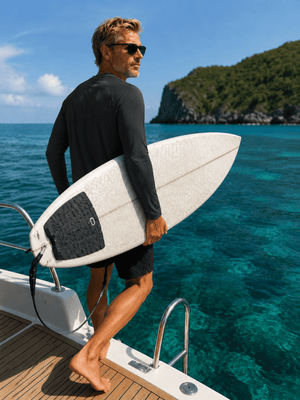 TACVASEN Black Men's UPF 50+ Long Sleeve Quick Dry Sun Protection Shirt
