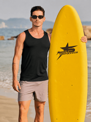 TACVASEN Black Men's UPF 50+ Moisture Wicking Sports Vests
