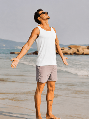 TACVASEN White Men's UPF 50+ Moisture Wicking Sports Vests