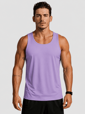 TACVASEN Light Purple Men's UPF 50+ Moisture Wicking Sports Vests