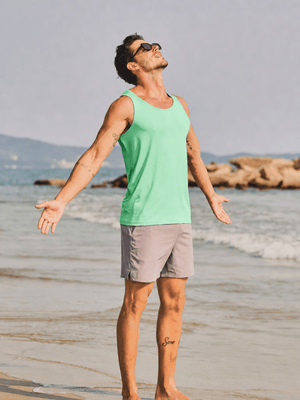 TACVASEN Mint Green Men's UPF 50+ Moisture Wicking Sports Vests