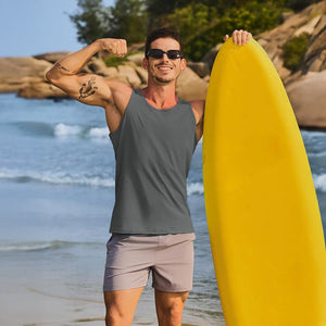 Men's UPF 50+ Quick Dry Workout & Gym Tank Top - google_men_sun_protection