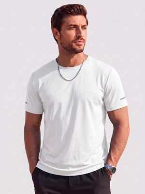 TACVASEN White Men's UPF 50+ Quick-Drying Functional Sports Shirt