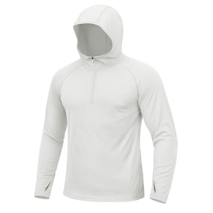 TACVASEN Sky Blue Quarter Zip UPF 50+ Sun Protection Hoodie Shirts