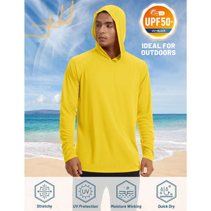 TACVASEN Blue Men's UPF 50+ Sun Protective Athletic Rash Guard Shirts