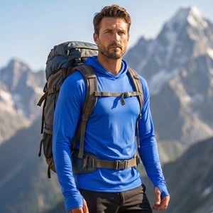 TACVASEN Sapphire Blue Men's UPF 50+ Sun Protective Athletic Rash Guard Shirts