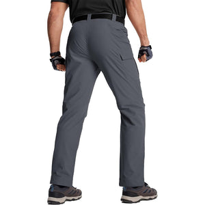 TACVASEN Dark Grey Men's Water Repellent Cargo Military Pants with 8 Pockets