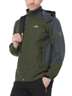 TACVASEN Army Green Men's Water-Repellent Softshell Jacket
