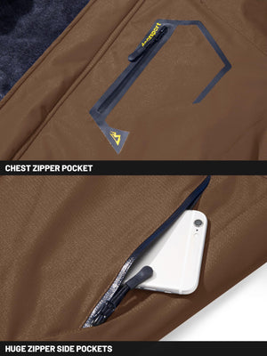 TACVASEN Royal Blue Insulated Fleece Lined Winter Snow Jacket