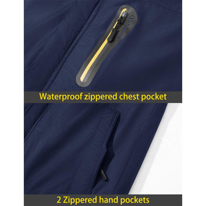 TACVASEN Sapphire Blue Insulated Fleece Lined Winter Ski Jacket