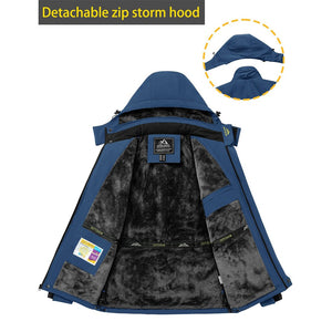 TACVASEN Sapphire Blue Insulated Fleece Lined Winter Ski Jacket